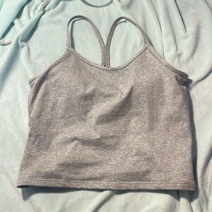 Athleta Girl Grey Racerback Strappy Tank Top  size L12